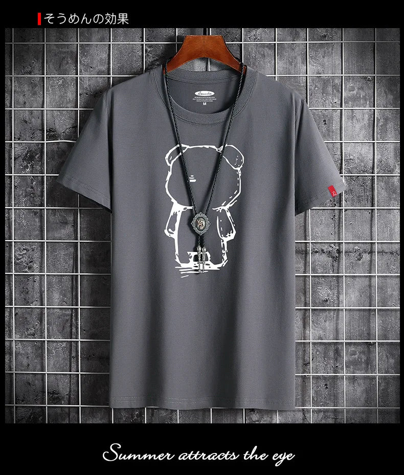 Men's Oversized Anime T-Shirt – Fitness O-Neck Tee (S–6XL)