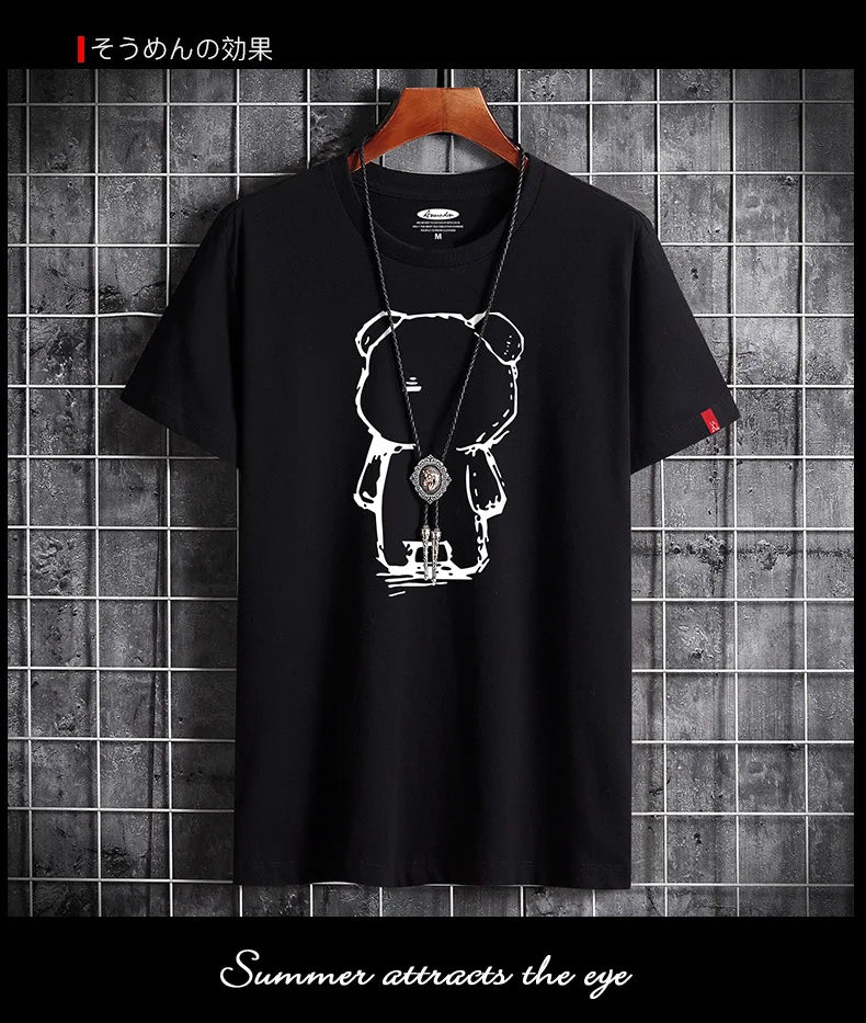 Men's Oversized Anime T-Shirt – Fitness O-Neck Tee (S–6XL)