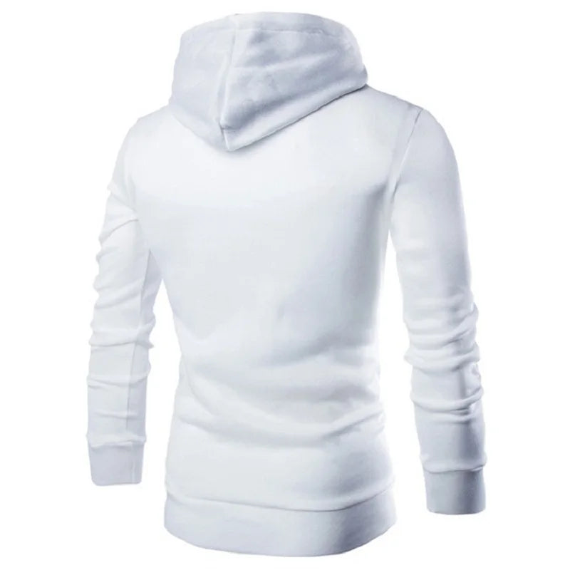 Men's Hooded Sweatshirt – Zipper Pullover, High Neck Jacket & Coat