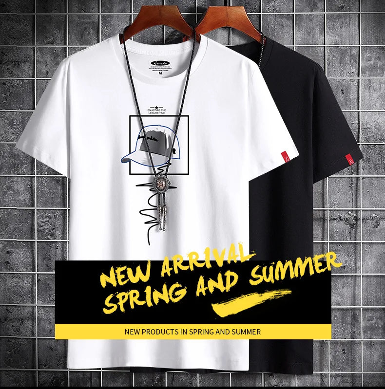 Men's Oversized T-Shirt – Fitness O-Neck Tee in Sizes S–6XL