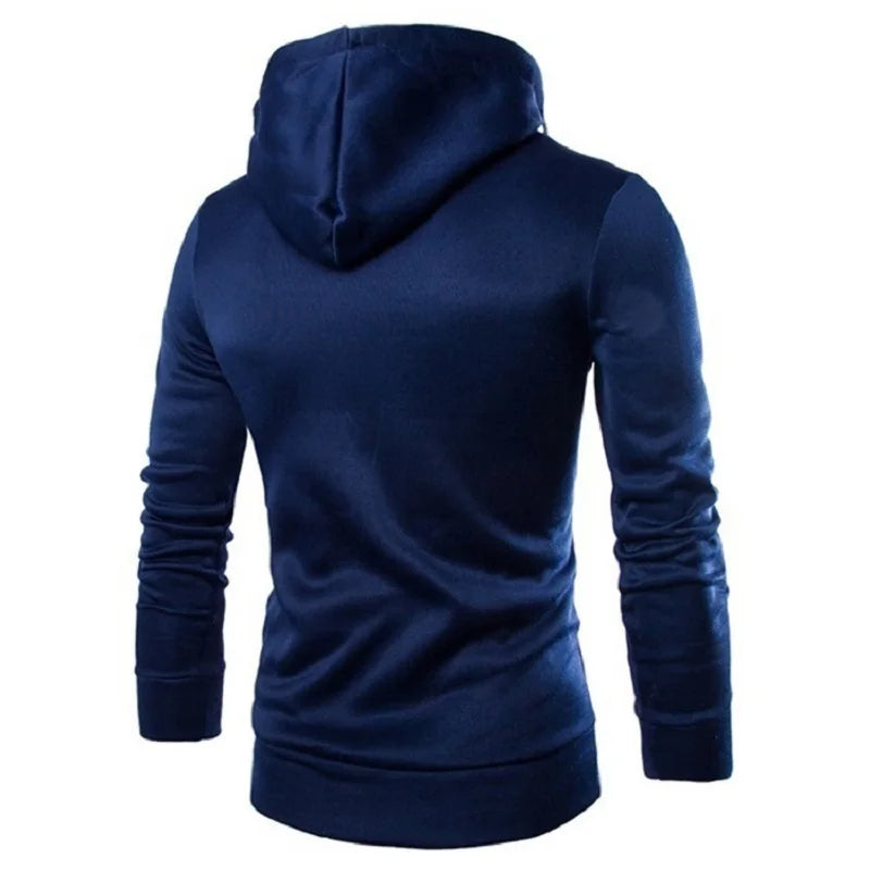 Men's Hooded Sweatshirt – Zipper Pullover, High Neck Jacket & Coat