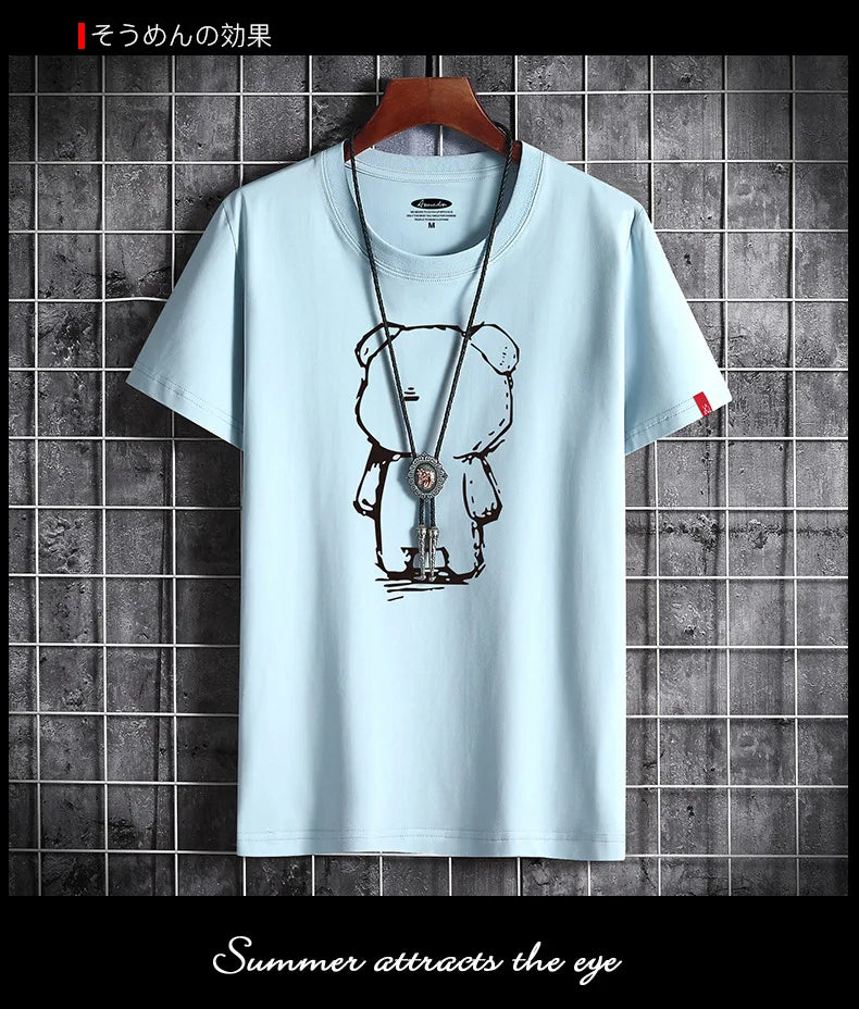 Men's Oversized Anime T-Shirt – Fitness O-Neck Tee (S–6XL)