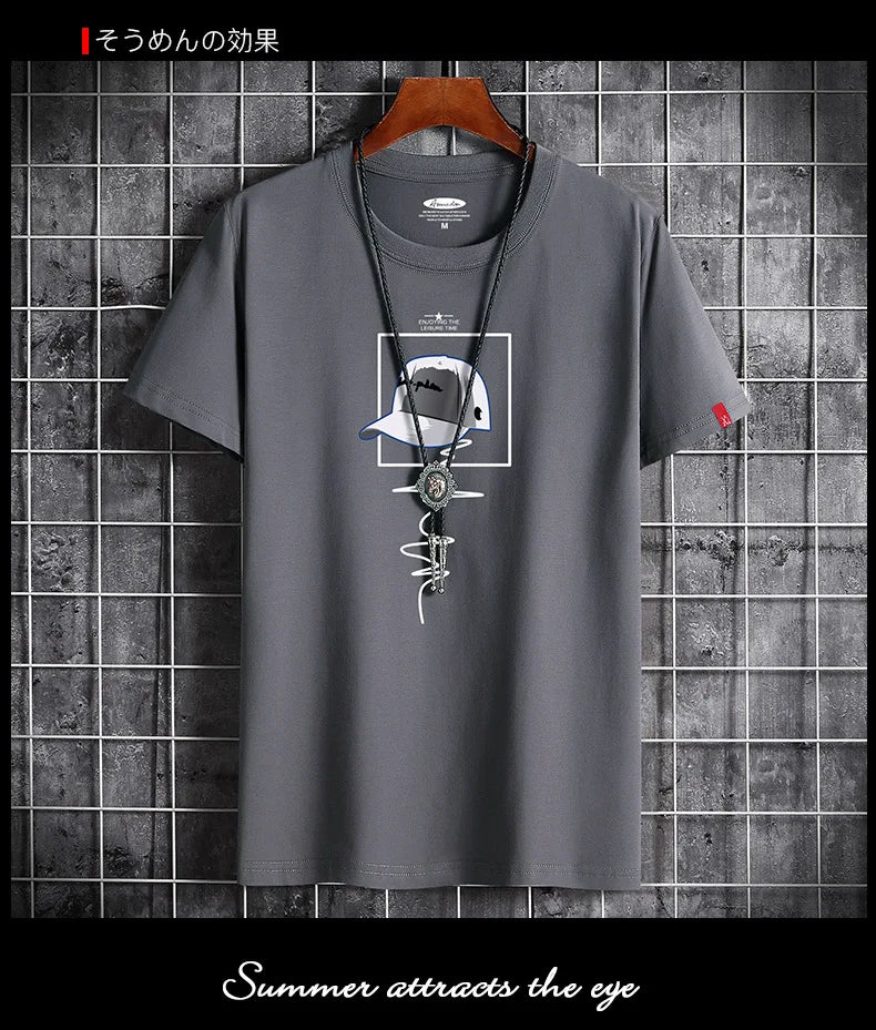 Men's Oversized T-Shirt – Fitness O-Neck Tee in Sizes S–6XL