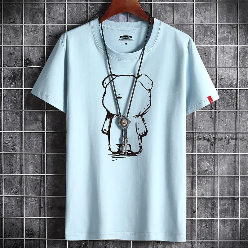 Men's Oversized Anime T-Shirt – Fitness O-Neck Tee (S–6XL)