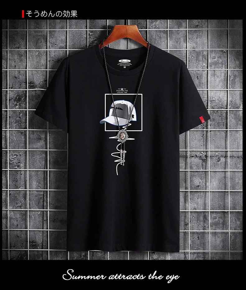 Men's Oversized T-Shirt – Fitness O-Neck Tee in Sizes S–6XL