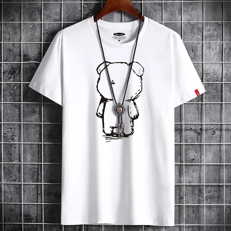 Men's Oversized Anime T-Shirt – Fitness O-Neck Tee (S–6XL)