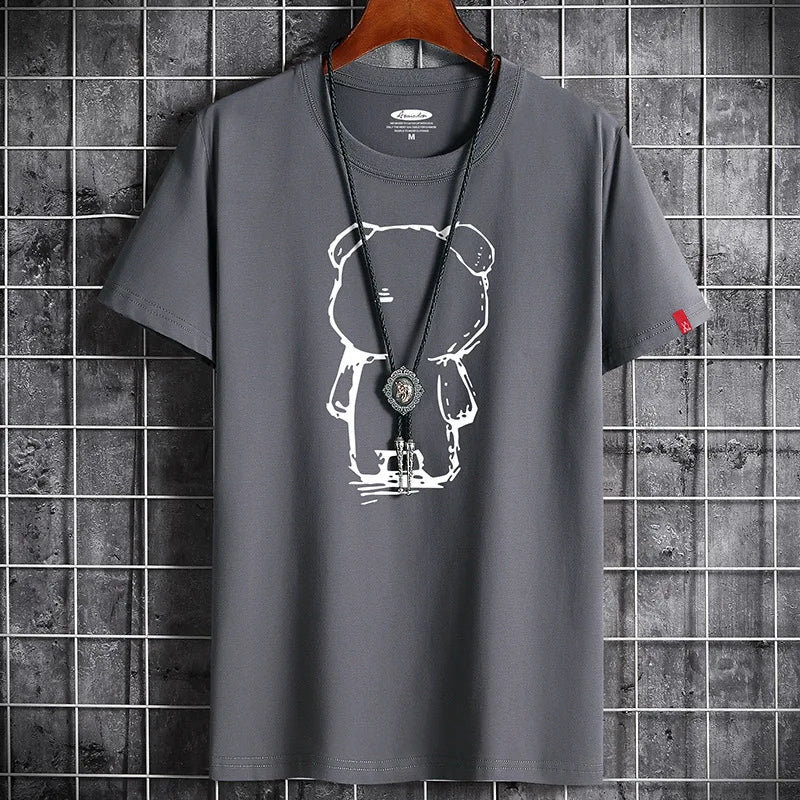 Men's Oversized Anime T-Shirt – Fitness O-Neck Tee (S–6XL)