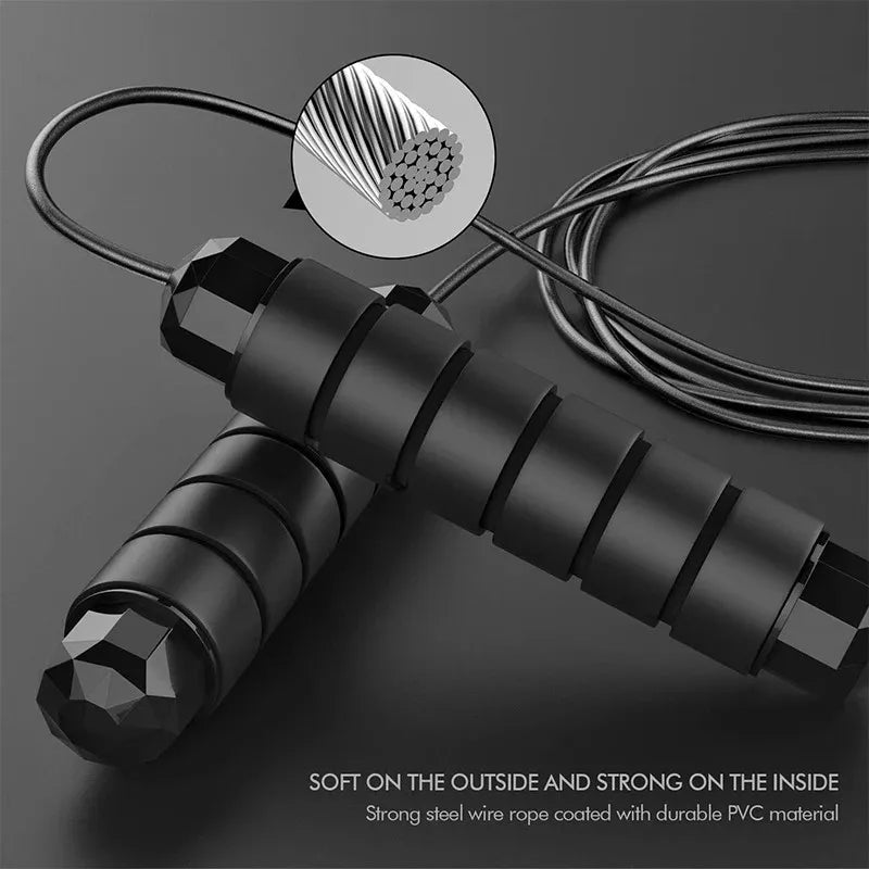 Adjustable Speed Jump Rope with Ball Bearings – Foam Handles for Home Workouts