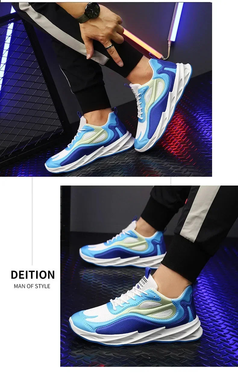 Men's Trendy Sports Shoes – Cushioned, Breathable Running & Walking Sneakers