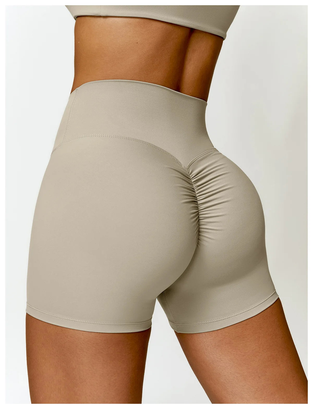 2-Piece Women's Yoga Set – Long Sleeve Top, Shorts & Sports Bra