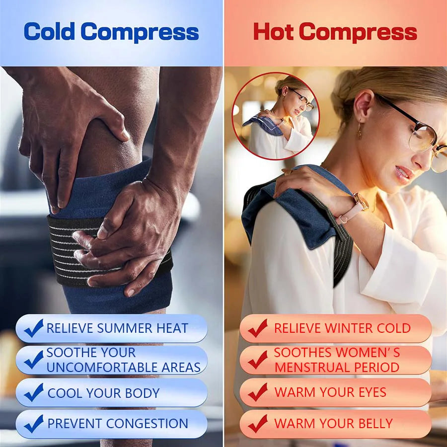 Reusable Hot & Cold Gel Pack – Microwaveable Pad for Pain Relief & Injury Recovery