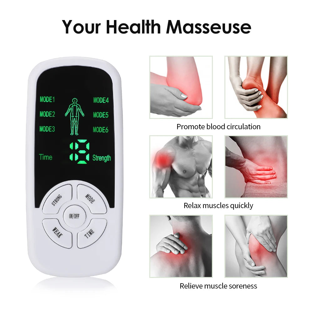 EMS TENS Unit – 6-Mode Electric Muscle & Body Therapy Stimulator
