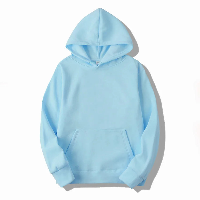Unisex Casual Hoodie – Solid Color Sweatshirt