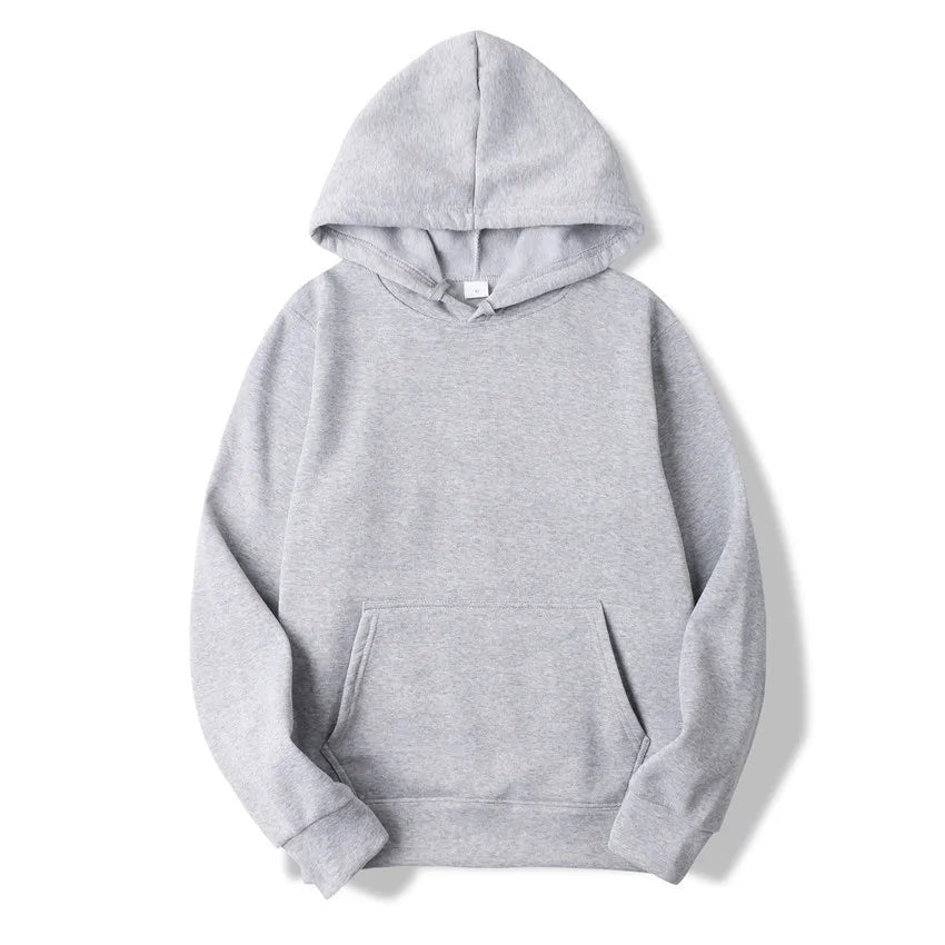 Unisex Casual Hoodie – Solid Color Sweatshirt