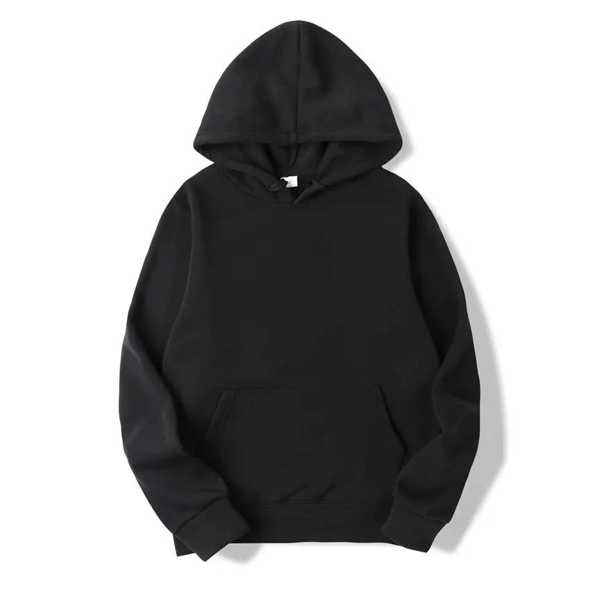Unisex Casual Hoodie – Solid Color Sweatshirt