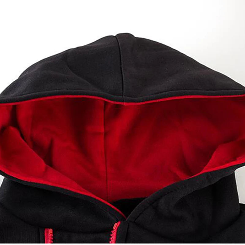 Men's Hooded Sweatshirt – Zipper Pullover, High Neck Jacket & Coat