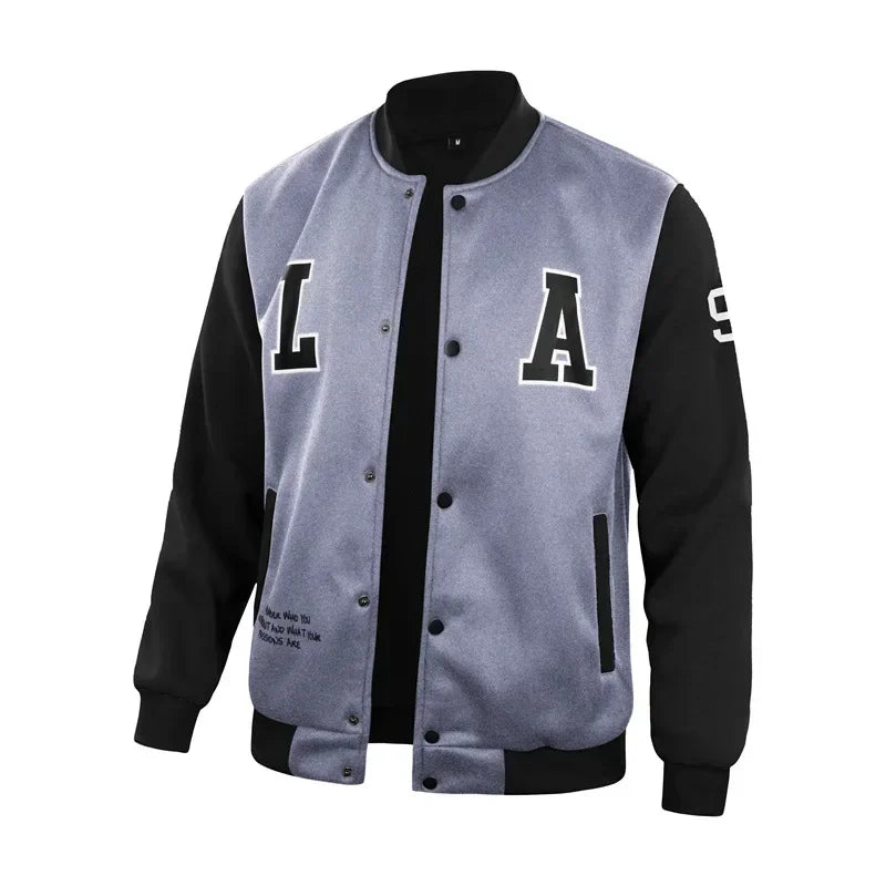 Men's Varsity Hoodie Jacket – Streetwear Baseball Bomber