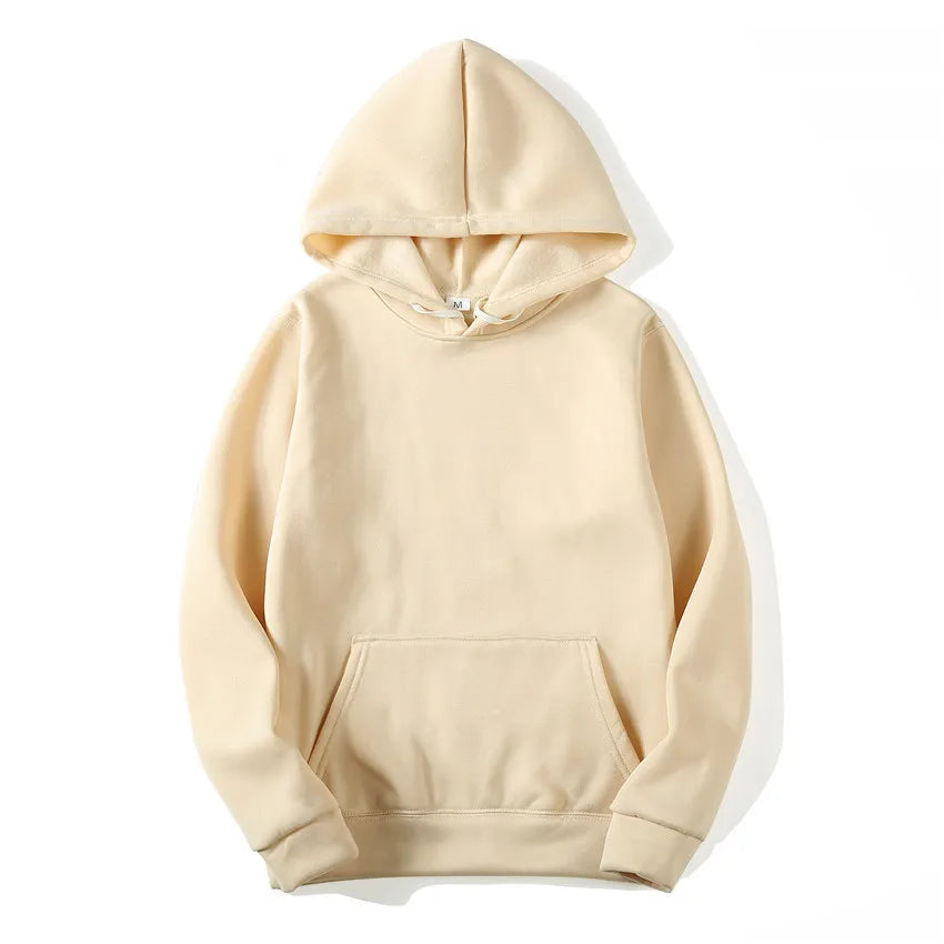 Unisex Casual Hoodie – Solid Color Sweatshirt