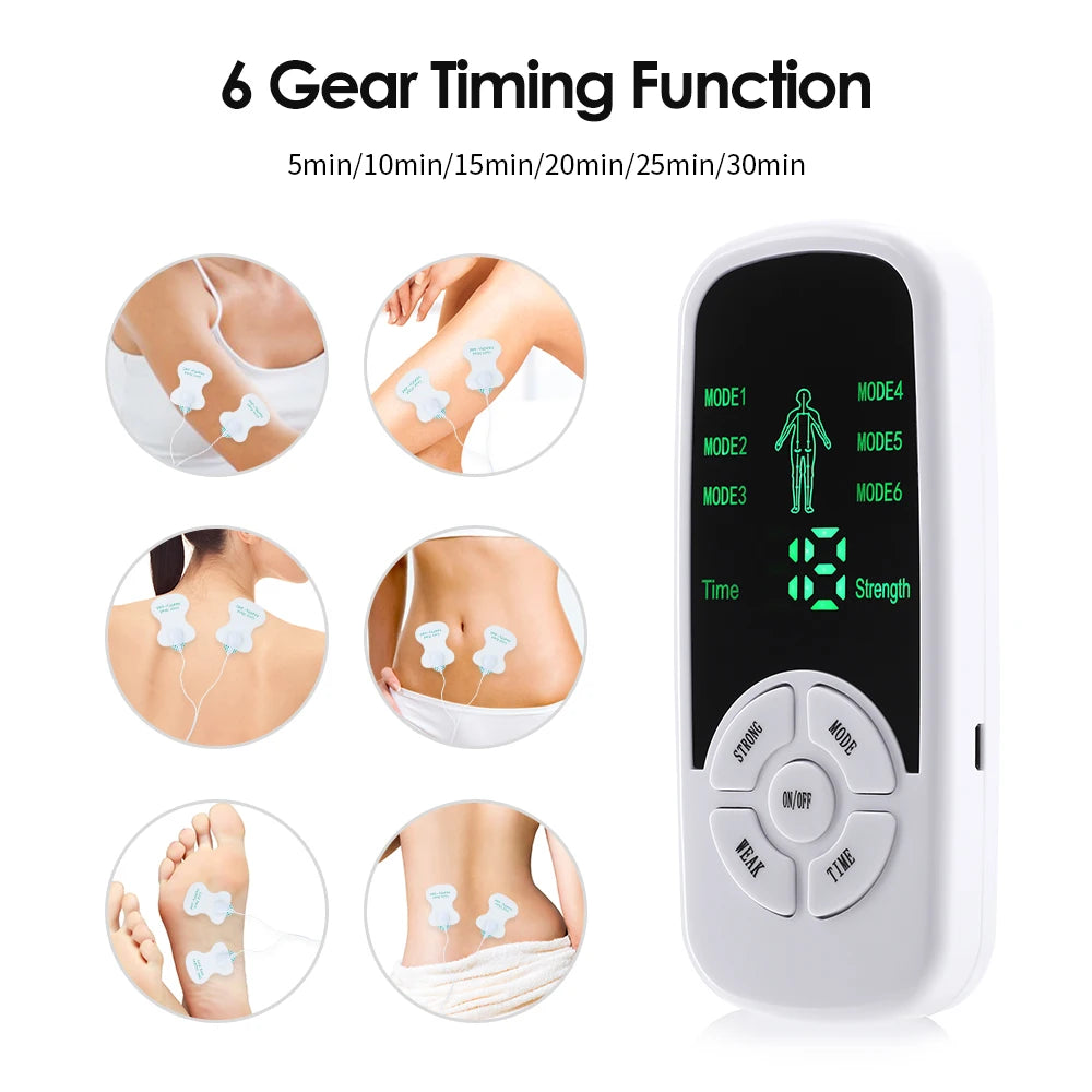 EMS TENS Unit – 6-Mode Electric Muscle & Body Therapy Stimulator