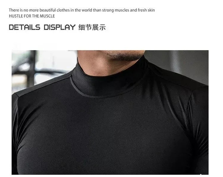 Men's Long Sleeve Gym T-Shirt – Compression Fit, Quick-Dry Training Top