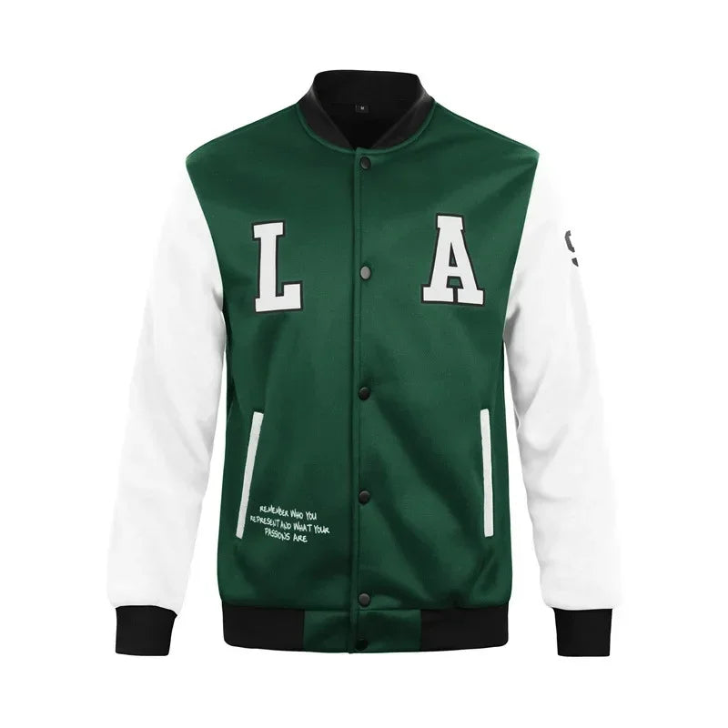 Men's Varsity Hoodie Jacket – Streetwear Baseball Bomber