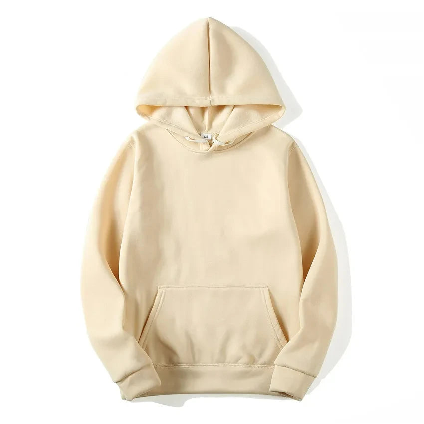 Unisex Casual Hoodie – Solid Color Sweatshirt