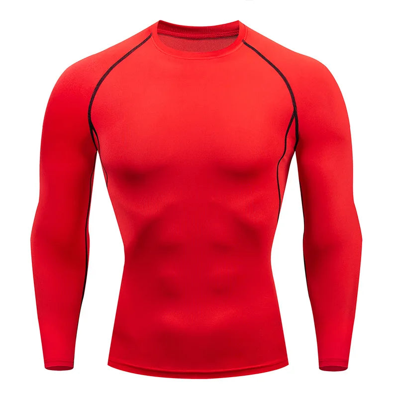 Men's Long-Sleeve Compression Shirt – Quick-Dry Fitness & Training Wear