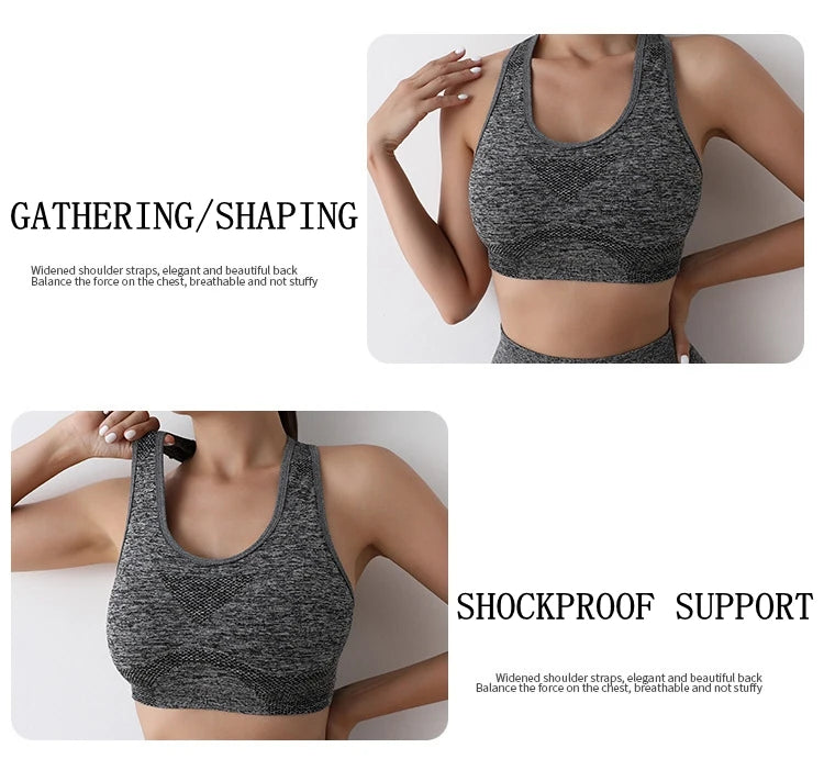 Women’s High Support Sports Bra – Seamless, Quick-Dry Yoga & Gym Wear
