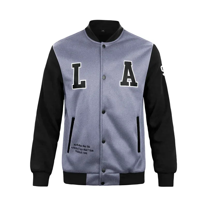 Men's Varsity Hoodie Jacket – Streetwear Baseball Bomber