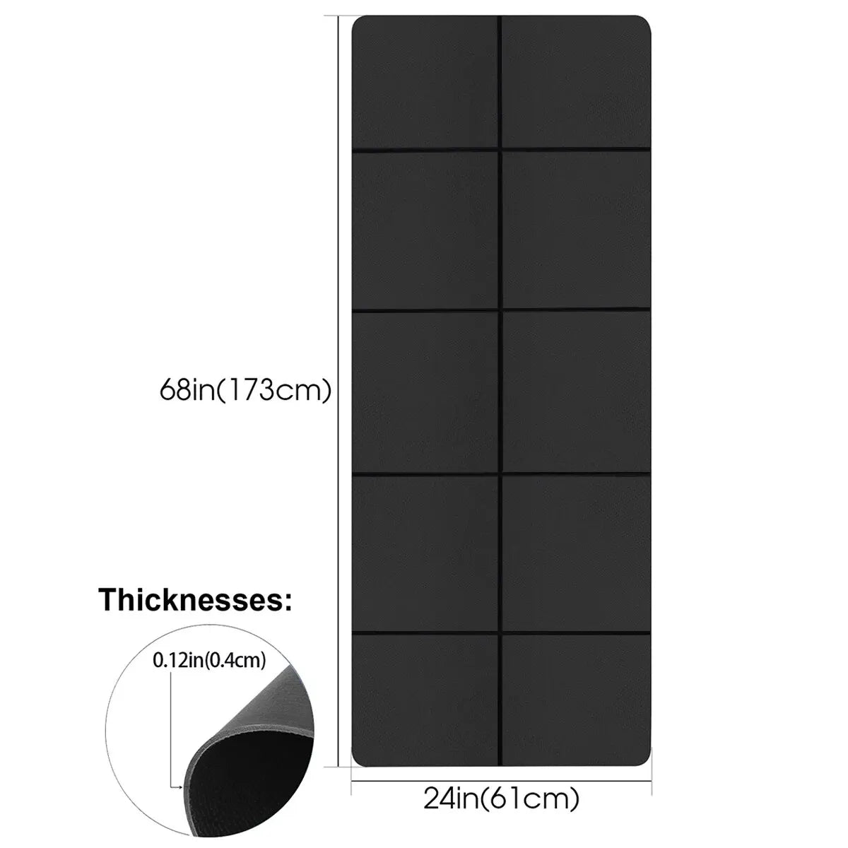 Anti-Skid EVA Yoga Mat – 4mm Comfort Foam for Yoga, Pilates & Fitness