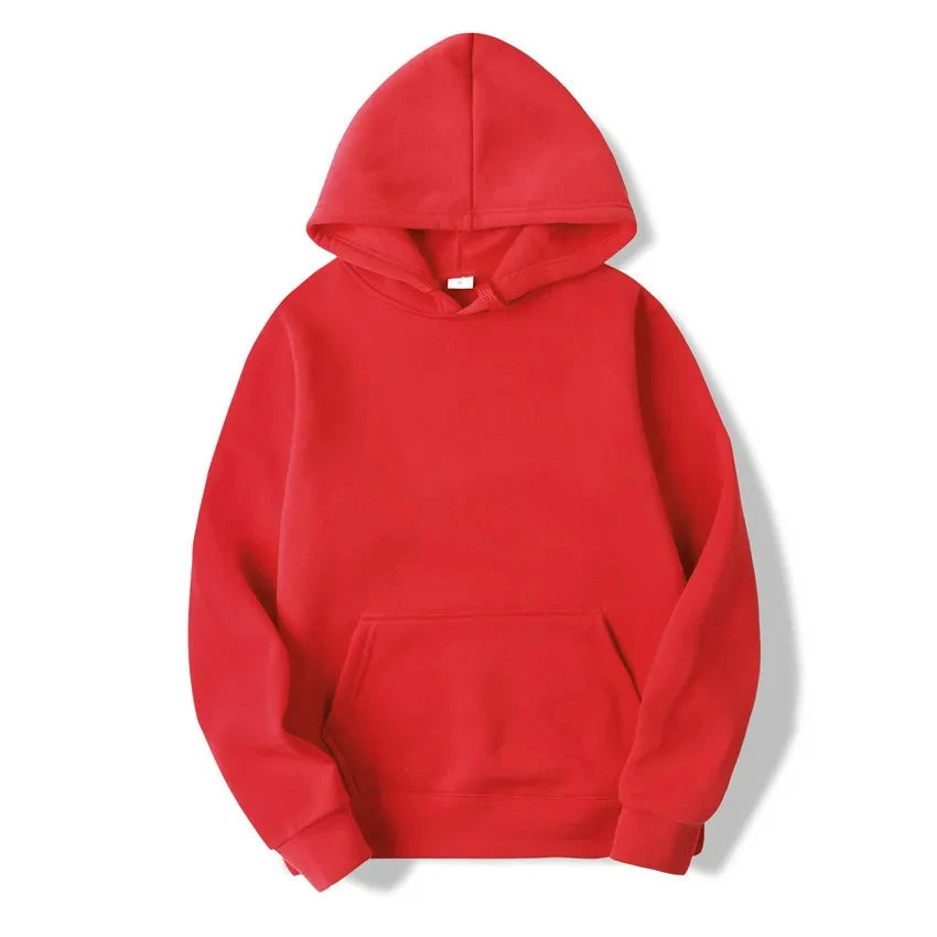 Unisex Casual Hoodie – Solid Color Sweatshirt