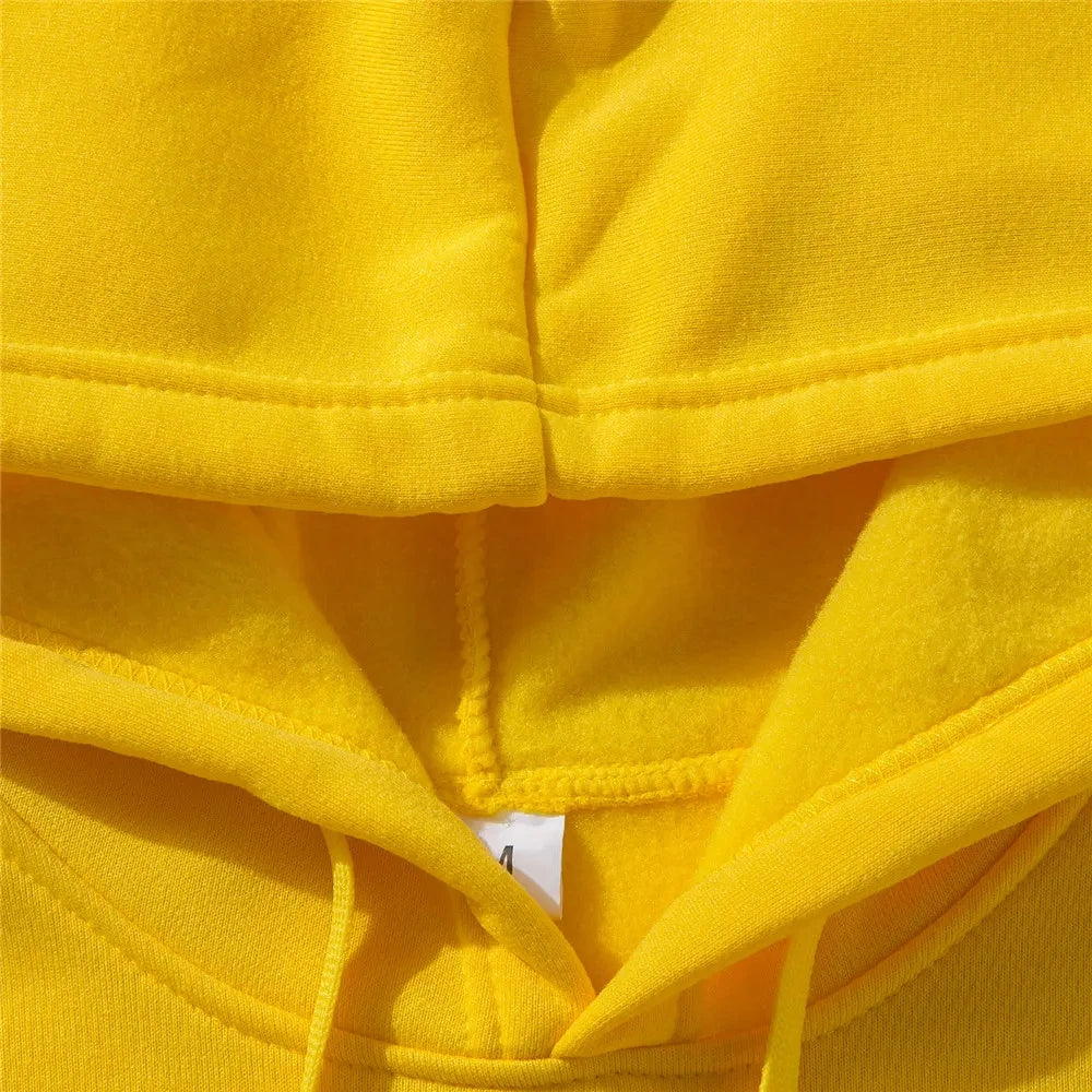 Unisex Casual Hoodie – Solid Color Sweatshirt