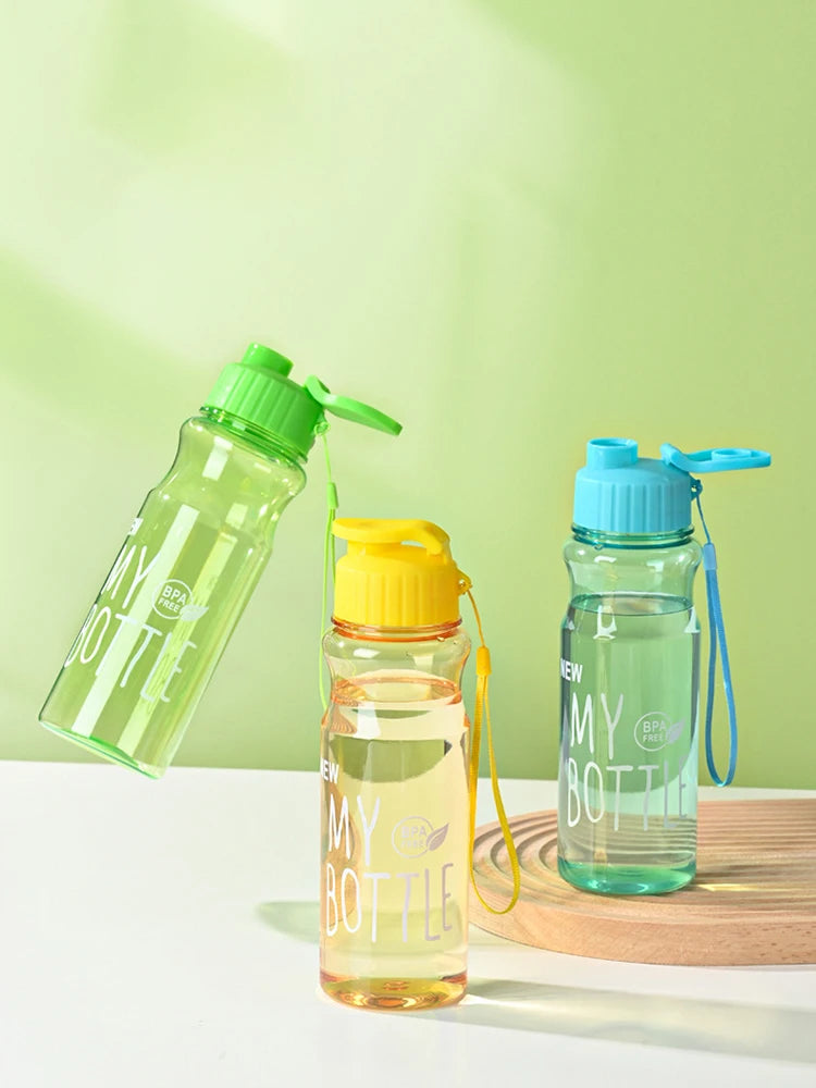 550ml Sports Water Bottle – Portable, Leak-Proof with Flip Cap & Carry Strap