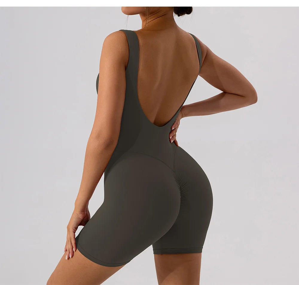 Women's Yoga Jumpsuit – Fitness & Pilates Activewear Set