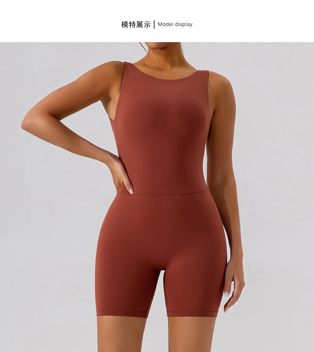 Women's Yoga Jumpsuit – Fitness & Pilates Activewear Set