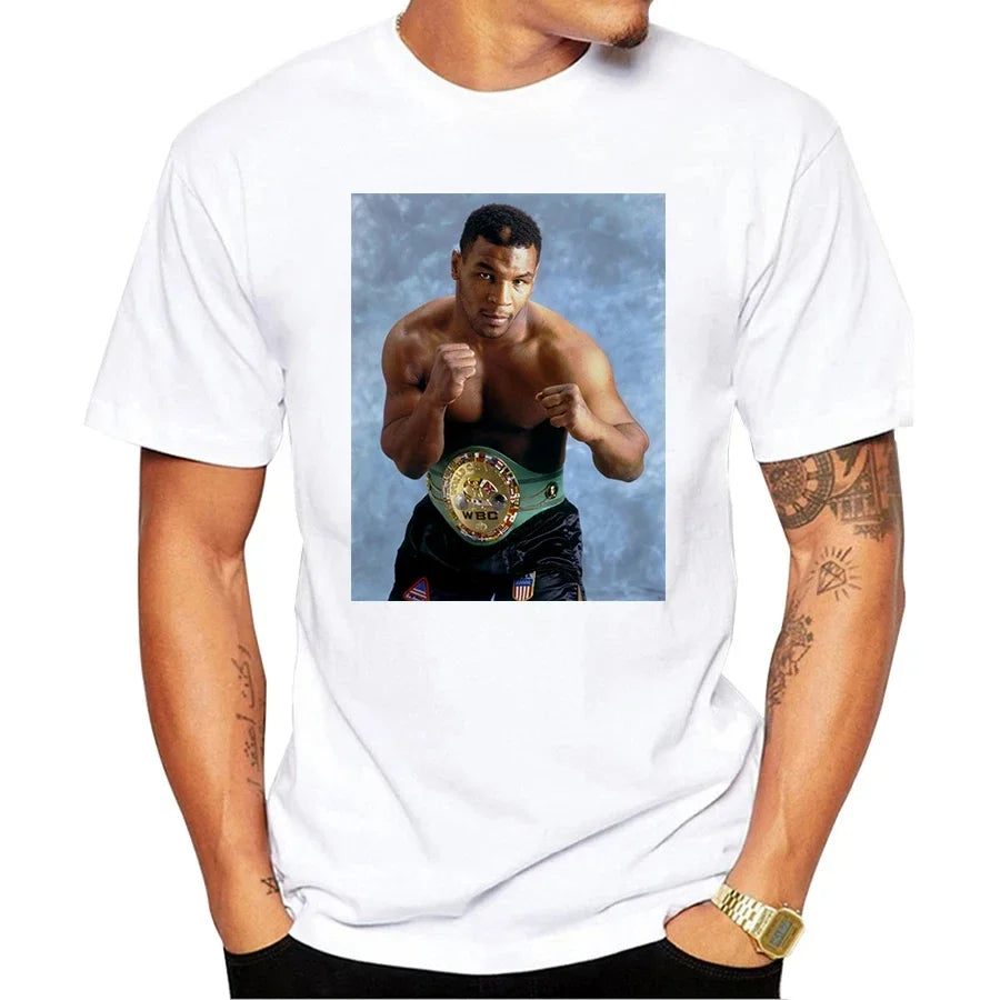 Men's Retro Mike Tyson Boxing T-Shirt – Summer Graphic Tee