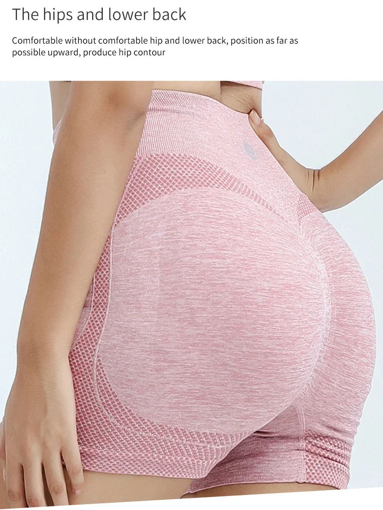 Women's Seamless Yoga Set – Sports Bra, Gym Shorts & Leggings