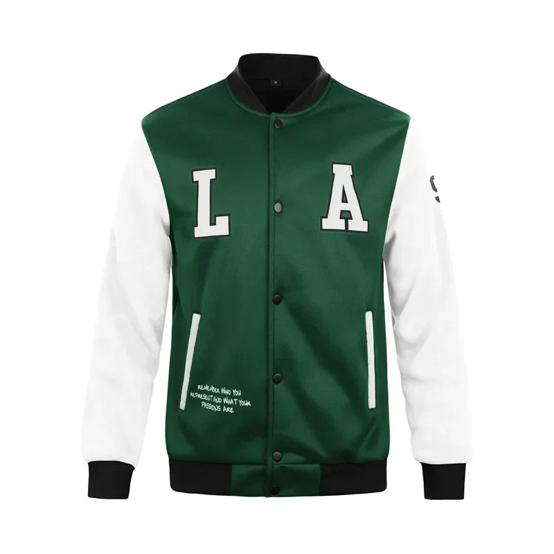 Men's Varsity Hoodie Jacket – Streetwear Baseball Bomber