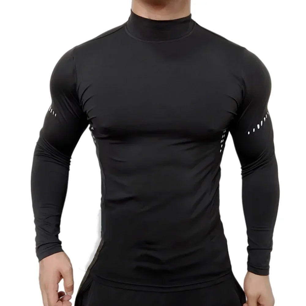 Men's Long Sleeve Gym T-Shirt – Compression Fit, Quick-Dry Training Top