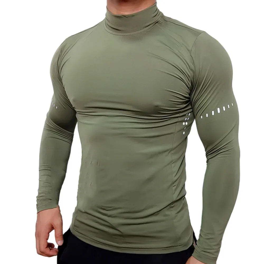 Men's Long Sleeve Gym T-Shirt – Compression Fit, Quick-Dry Training Top