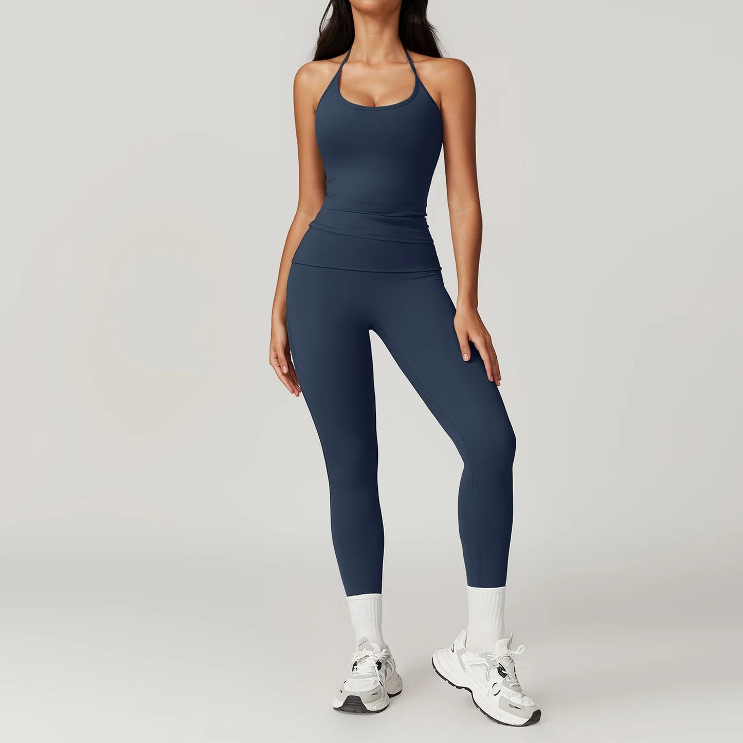 2-Piece Women's Yoga Set – Flared Trousers & Sports Bra Crop Top