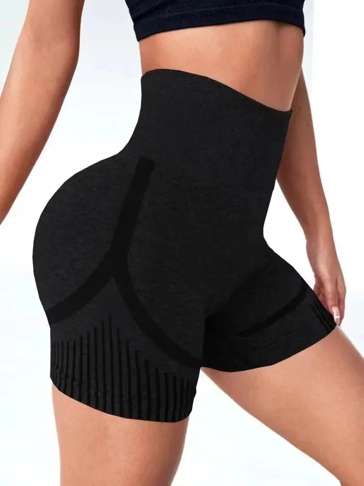 Women's High-Waist Yoga Shorts – Fitness, Gym & Running Sportswear