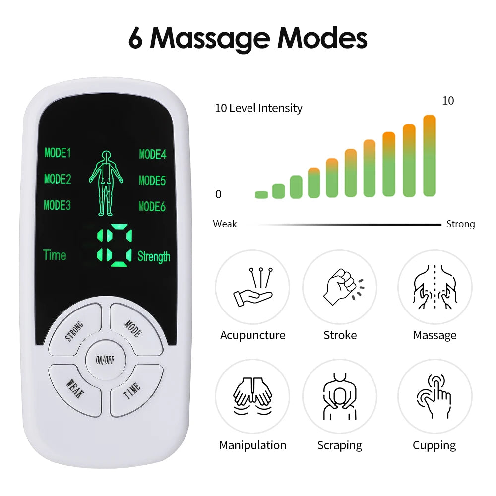 EMS TENS Unit – 6-Mode Electric Muscle & Body Therapy Stimulator