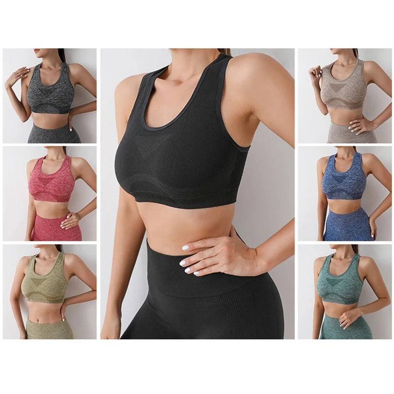 Women’s High Support Sports Bra – Seamless, Quick-Dry Yoga & Gym Wear