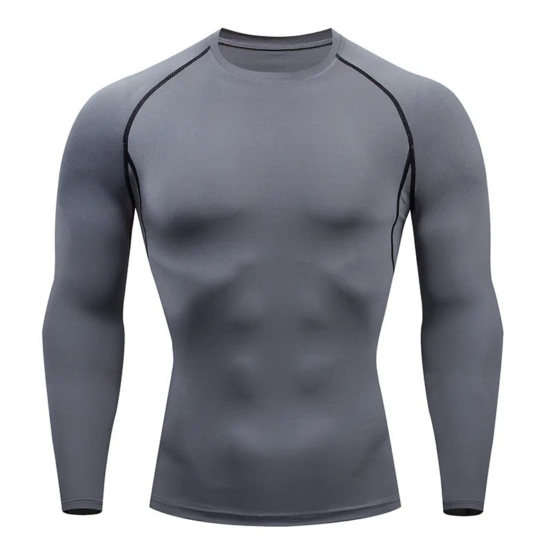 Men's Long-Sleeve Compression Shirt – Quick-Dry Fitness & Training Wear