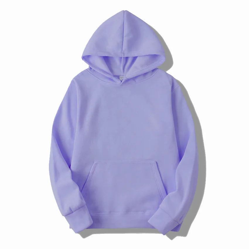 Unisex Casual Hoodie – Solid Color Sweatshirt