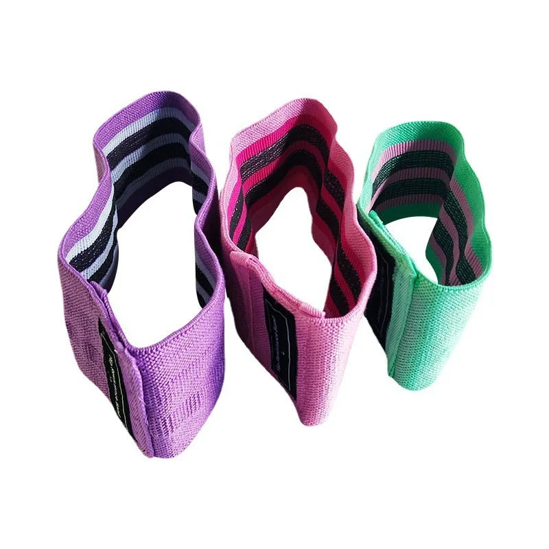 Anti-Slip Hip Resistance Bands – Yoga & Fitness Stretch Bands for Legs & Butt