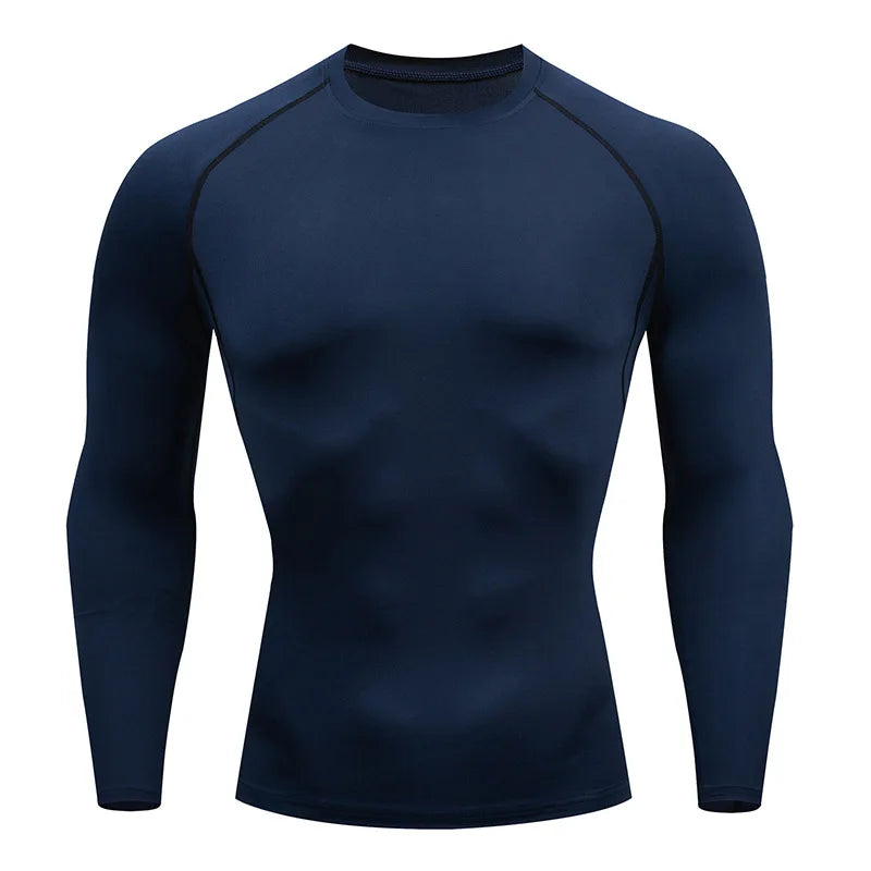 Men's Long-Sleeve Compression Shirt – Quick-Dry Fitness & Training Wear