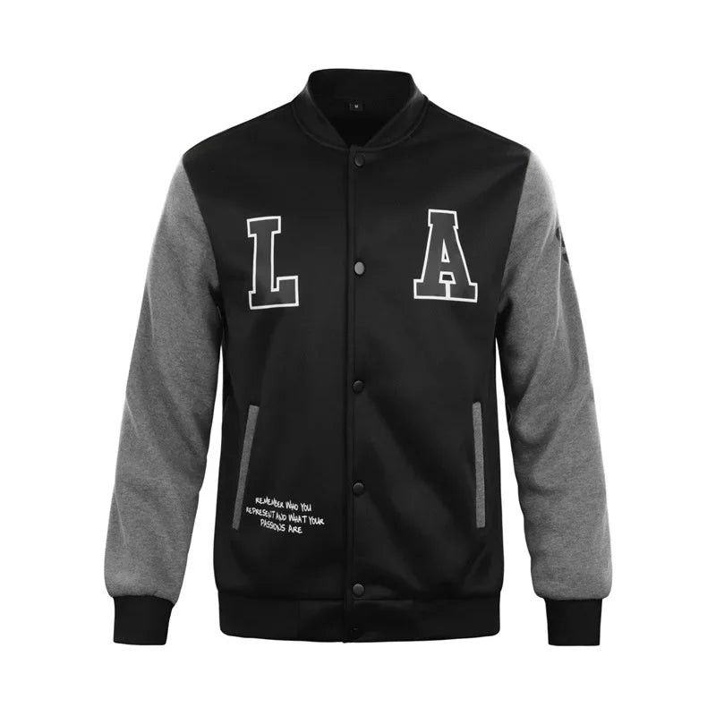 Men's Varsity Hoodie Jacket – Streetwear Baseball Bomber