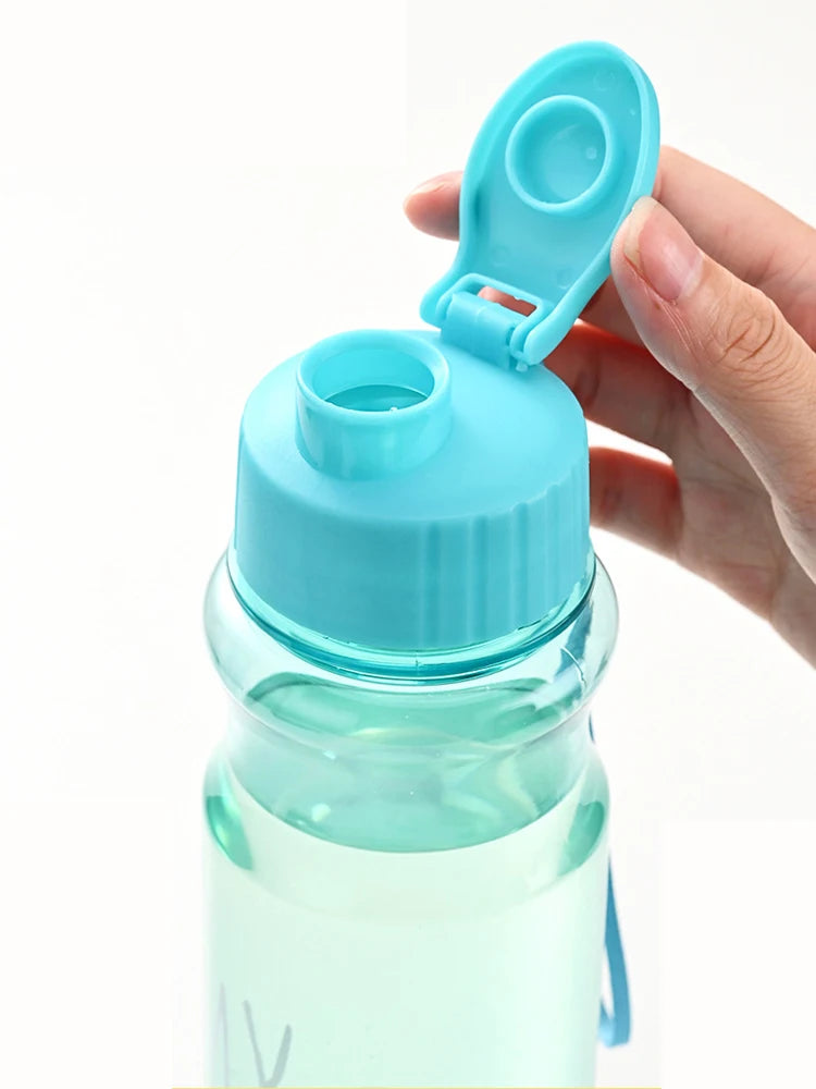 550ml Sports Water Bottle – Portable, Leak-Proof with Flip Cap & Carry Strap